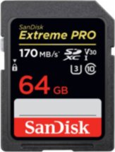 Карта памяти SD SanDisk 64Gb Class10 Extreme Pro SDXC UHS-I U3 V30 Black