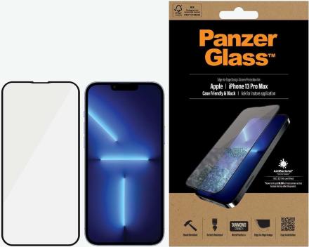 Стекло защитное PanzerGlass Apple iPhone 13 Pro Max Case Friendly AB черная рамка