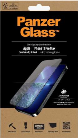 Стекло защитное PanzerGlass Apple iPhone 13 Pro Max Case Friendly AB черная рамка