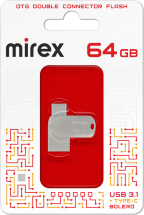 USB Flash Mirex Bolero 64GB Type-C-USB A Серый