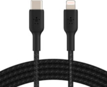 Дата-кабель Belkin CAA004bt1MBK Type-C-Lightning 1м Black